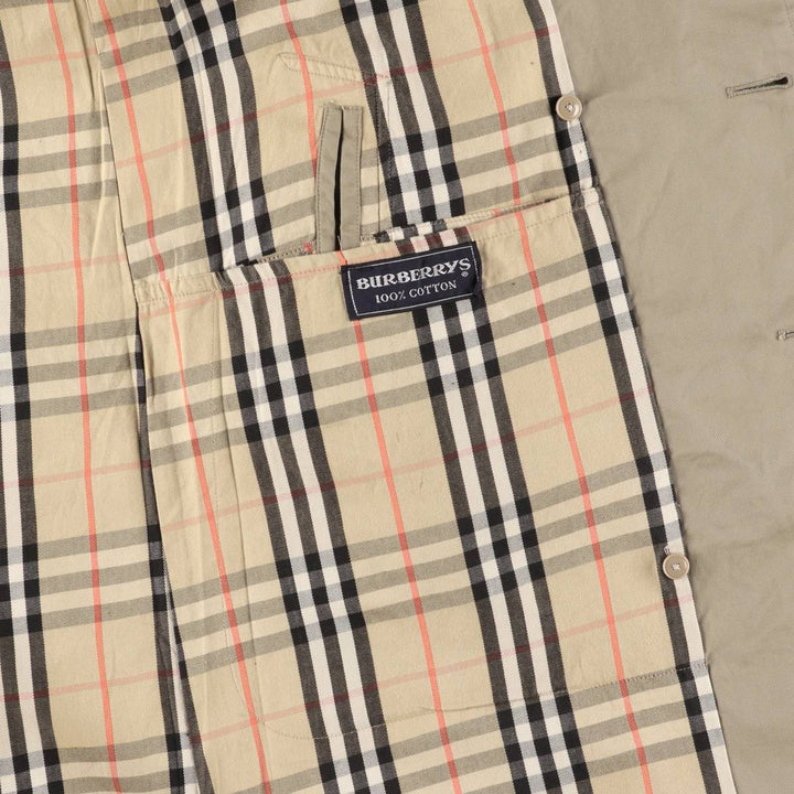 Burberry's 100% cotton Balmacaan coat, made in England, size L. cotton Beige type Vintage Second Hand