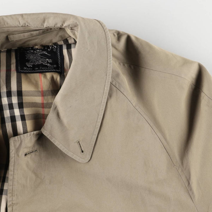 Burberry's 100% cotton Balmacaan coat, made in England, size L. cotton Beige type Vintage Second Hand