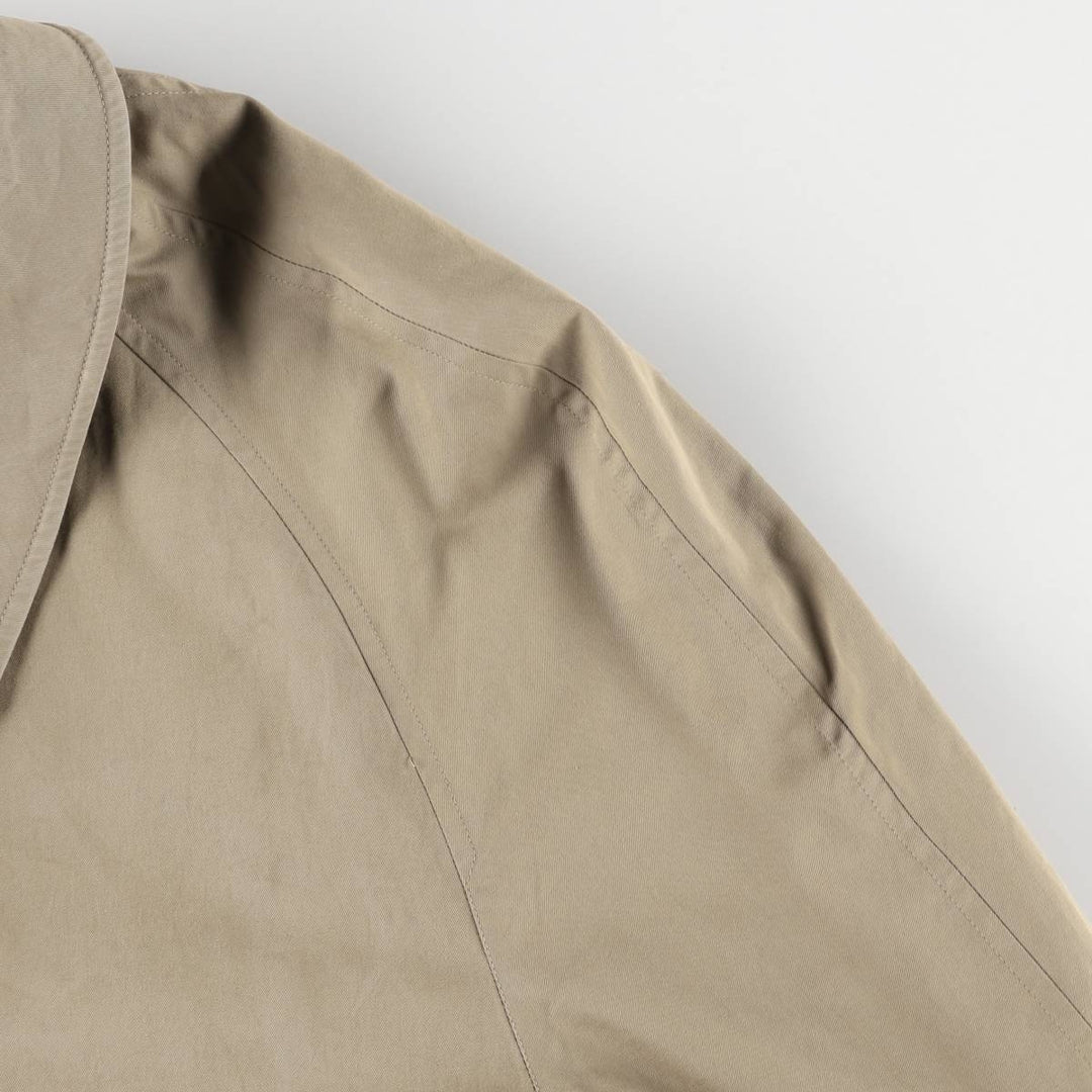 Burberry's 100% cotton Balmacaan coat, made in England, size L. cotton Beige type Vintage Second Hand