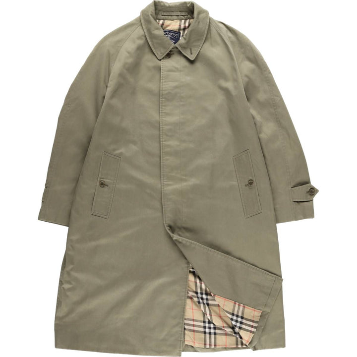 Burberry's Balmacaan coat, made in England, size M cotton Khaki type sage green Vintage Second Hand