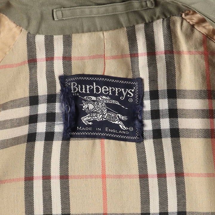 Burberry's Balmacaan coat, made in England, size M cotton Khaki type sage green Vintage Second Hand