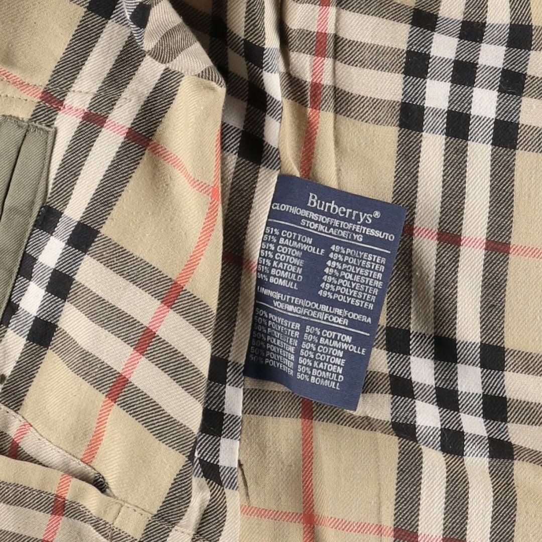 Burberry's Balmacaan coat, made in England, size M cotton Khaki type sage green Vintage Second Hand