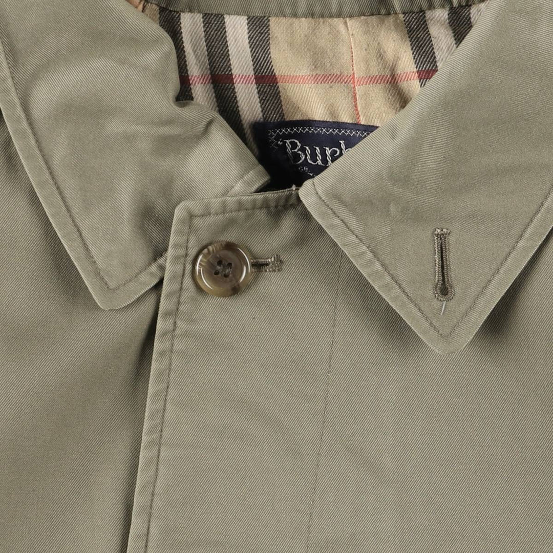 Burberry's Balmacaan coat, made in England, size M cotton Khaki type sage green Vintage Second Hand