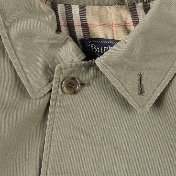 Burberry's Balmacaan coat, made in England, size M cotton Khaki type sage green Vintage Second Hand