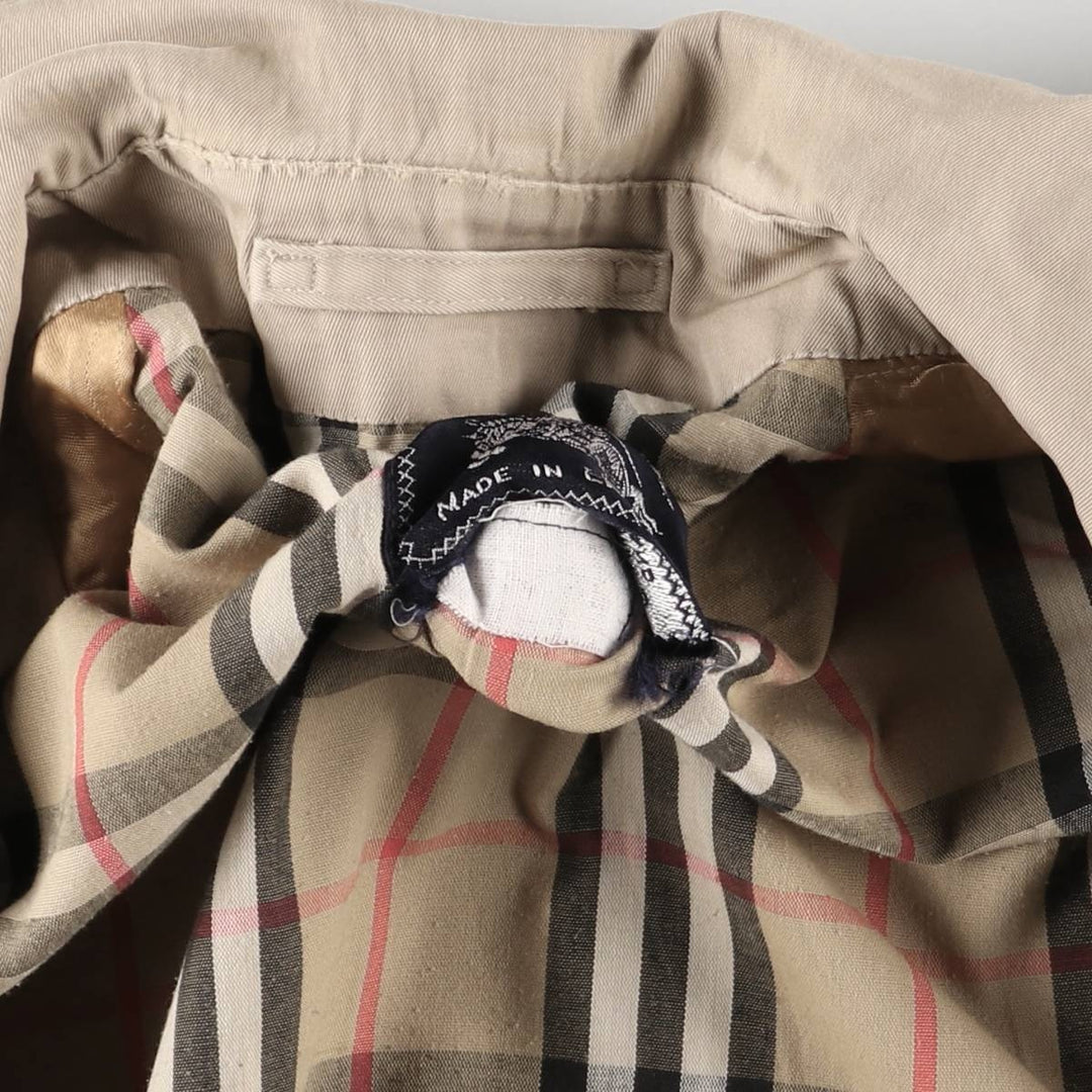 Burberry's plain Balmacaan coat, made in England, men's size XL polyester Beige type Vintage Second Hand