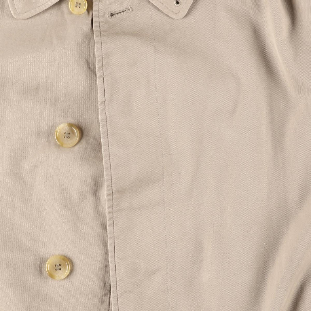 Burberry's plain Balmacaan coat, made in England, men's size XL polyester Beige type Vintage Second Hand