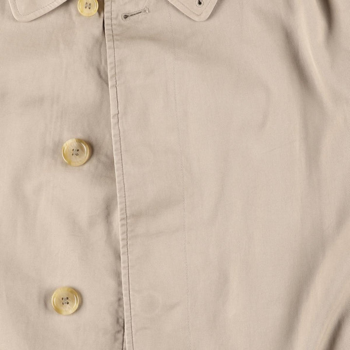 Burberry's plain Balmacaan coat, made in England, men's size XL polyester Beige type Vintage Second Hand
