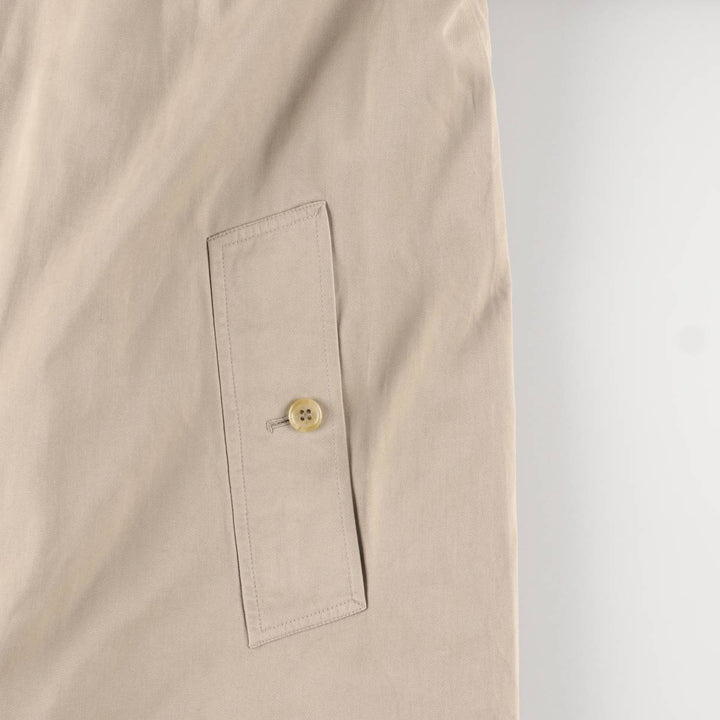 Burberry's plain Balmacaan coat, made in England, men's size XL polyester Beige type Vintage Second Hand