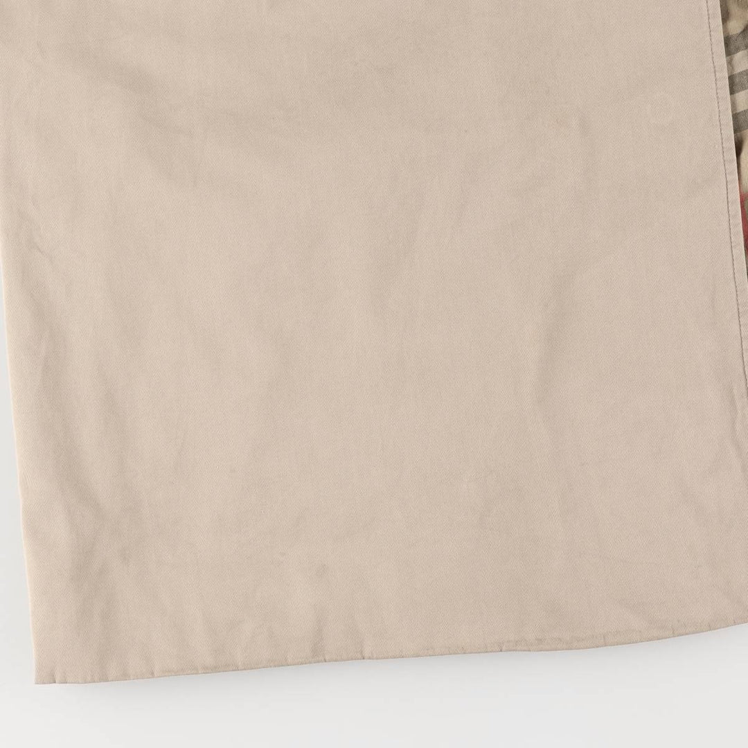 Burberry's plain Balmacaan coat, made in England, men's size XL polyester Beige type Vintage Second Hand