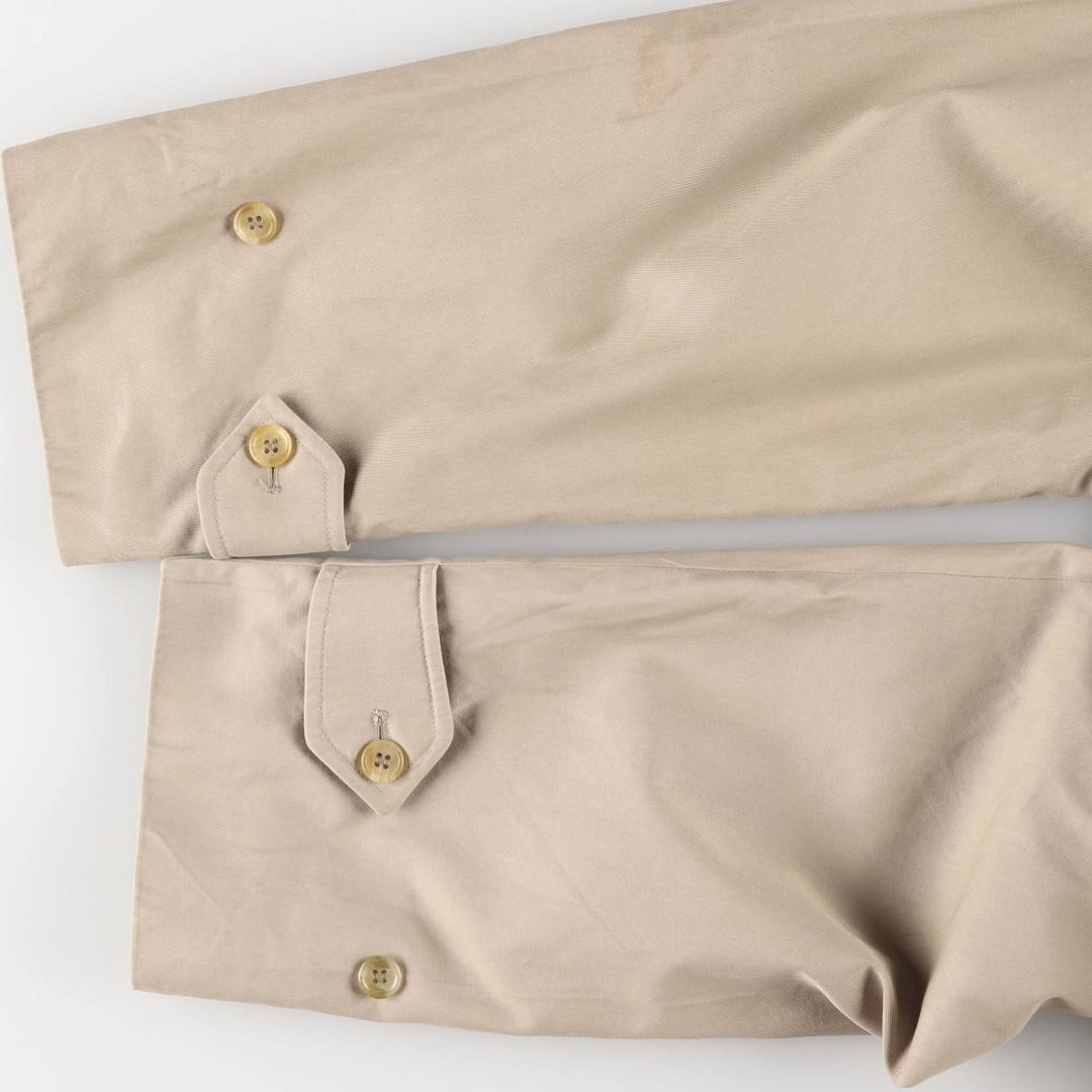 Burberry's plain Balmacaan coat, made in England, men's size XL polyester Beige type Vintage Second Hand