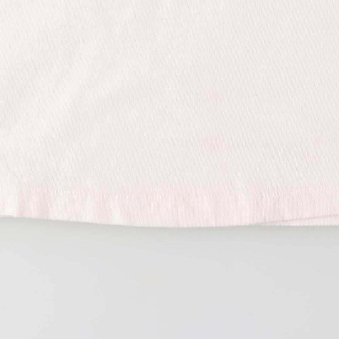 Vintage 90'S Hanes ALADDIN long-sleeved T-shirt, Made in USA, Men's Size L cotton white type Vintage Second Hand