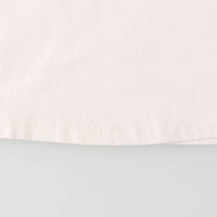 Vintage 90'S Hanes ALADDIN long-sleeved T-shirt, Made in USA, Men's Size L cotton white type Vintage Second Hand