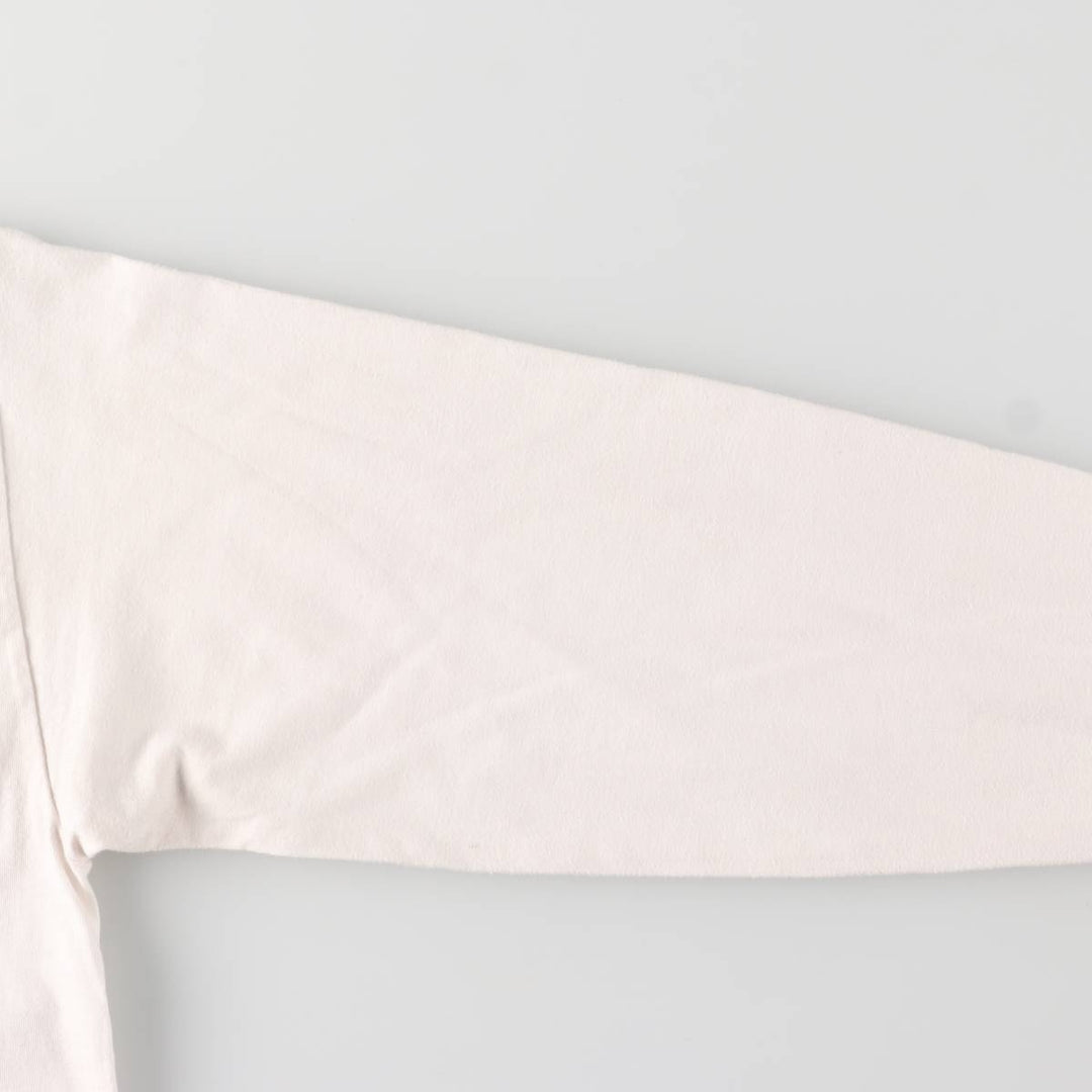 Vintage 90'S Hanes ALADDIN long-sleeved T-shirt, Made in USA, Men's Size L cotton white type Vintage Second Hand