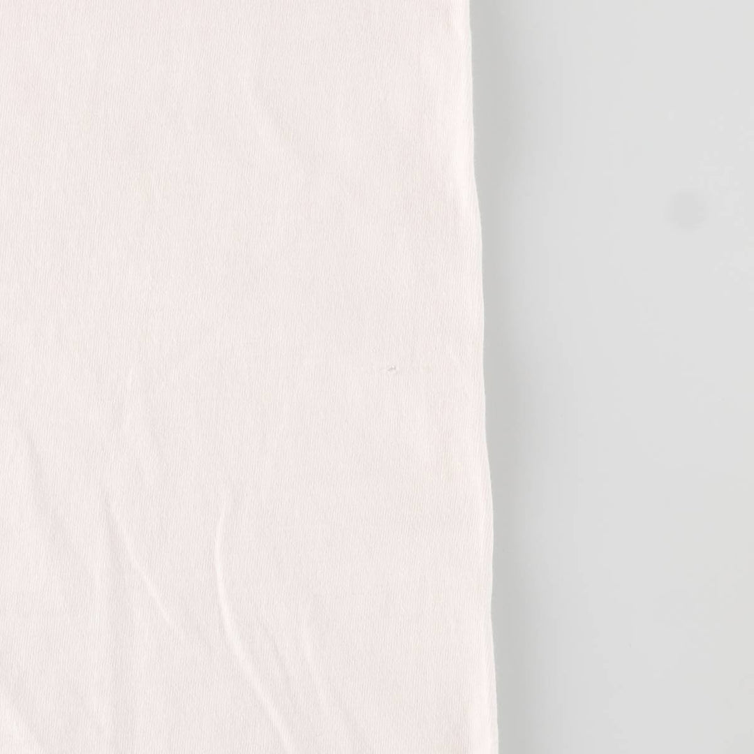 Vintage 90'S Hanes ALADDIN long-sleeved T-shirt, Made in USA, Men's Size L cotton white type Vintage Second Hand