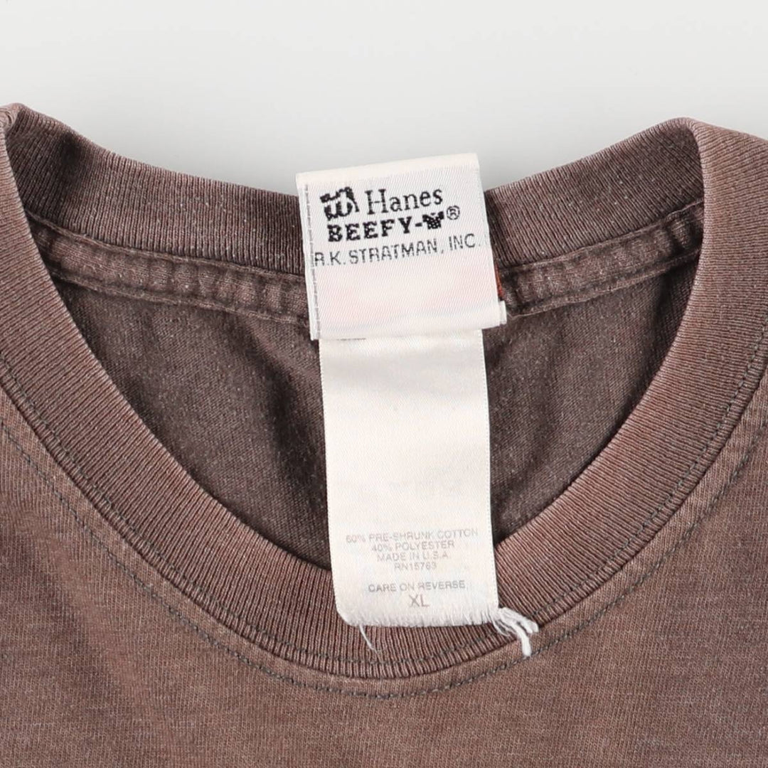 2000'S Harley-Davidson Fire Pattern Long Sleeve T-Shirt, Made in USA, Men's XL cotton Charcoal Vintage Second Hand