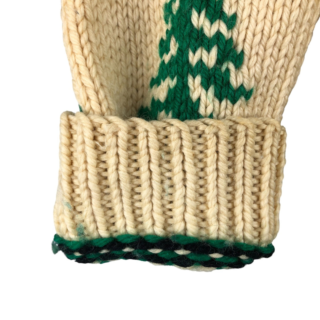 Vintage 1970'S duck print Cowichan sweater, size M, men's unclear yellow type Vintage Second Hand