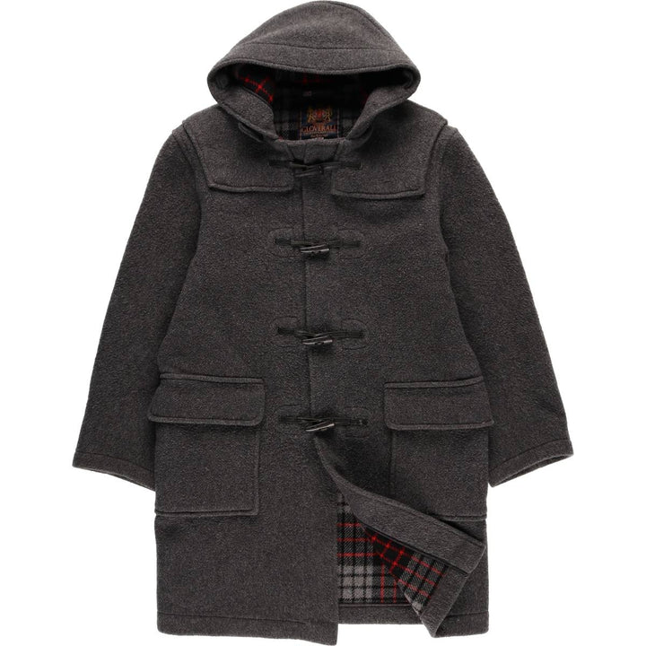 Gloverall duffle coat, made in England, men's size M wool gray type Vintage Second Hand