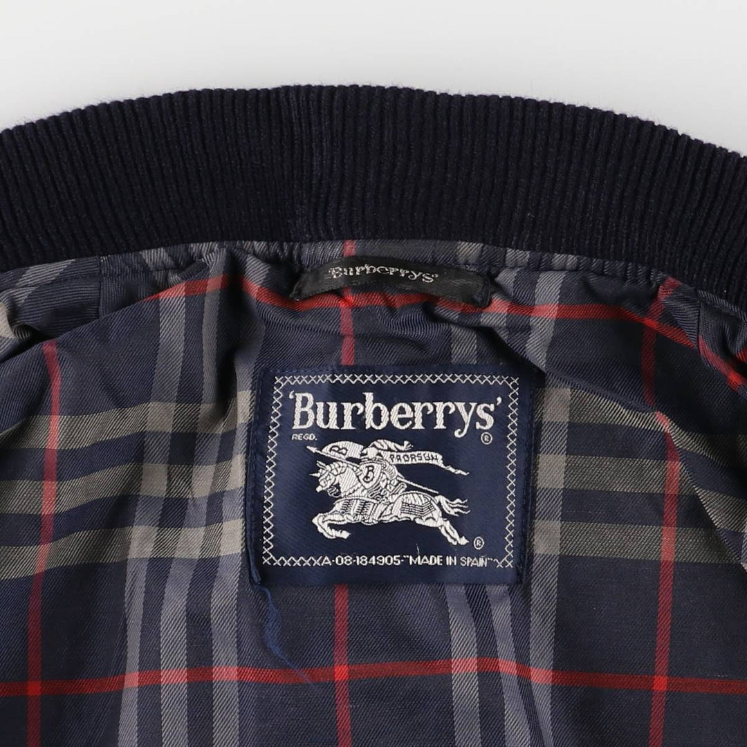 Burberry's blouson, made in Spain, men's size XL polyester gray type Vintage Second Hand