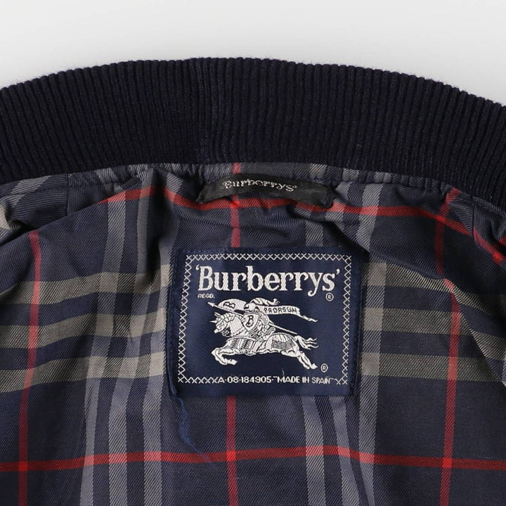 Burberry's blouson, made in Spain, men's size XL polyester gray type Vintage Second Hand