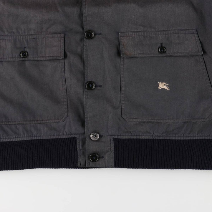 Burberry's blouson, made in Spain, men's size XL polyester gray type Vintage Second Hand