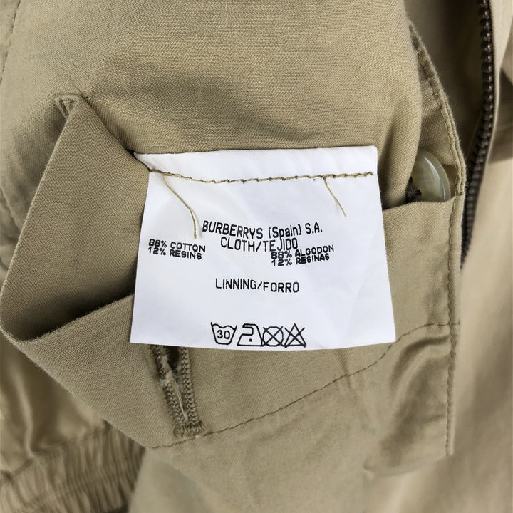 Burberry's Harrington Jacket Swing Top Men's XL cotton Beige type Vintage Second Hand
