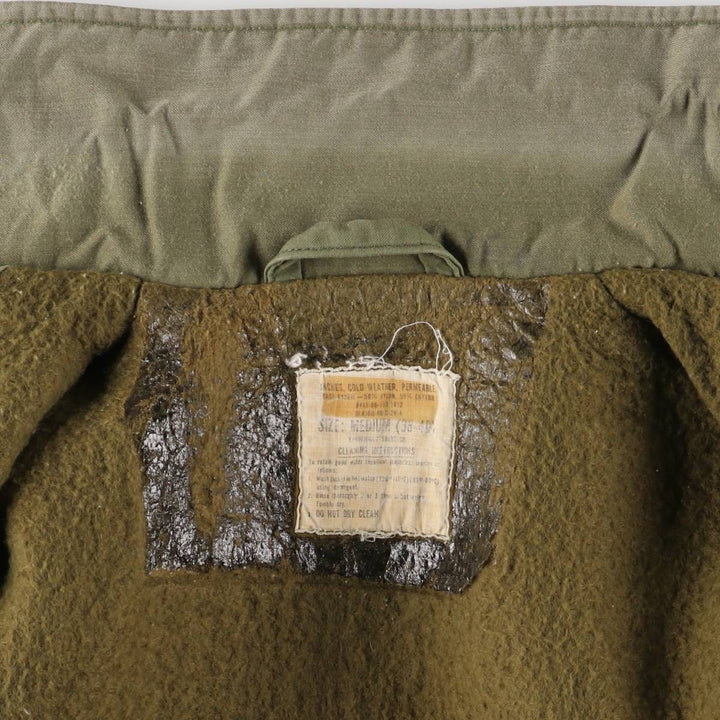 Authentic 1980'S US Navy A-2 Military Deck Jacket, Made in USA, Medium (38-40), Men's Size M, Vintage Nylon Khaki type Vintage Second Hand