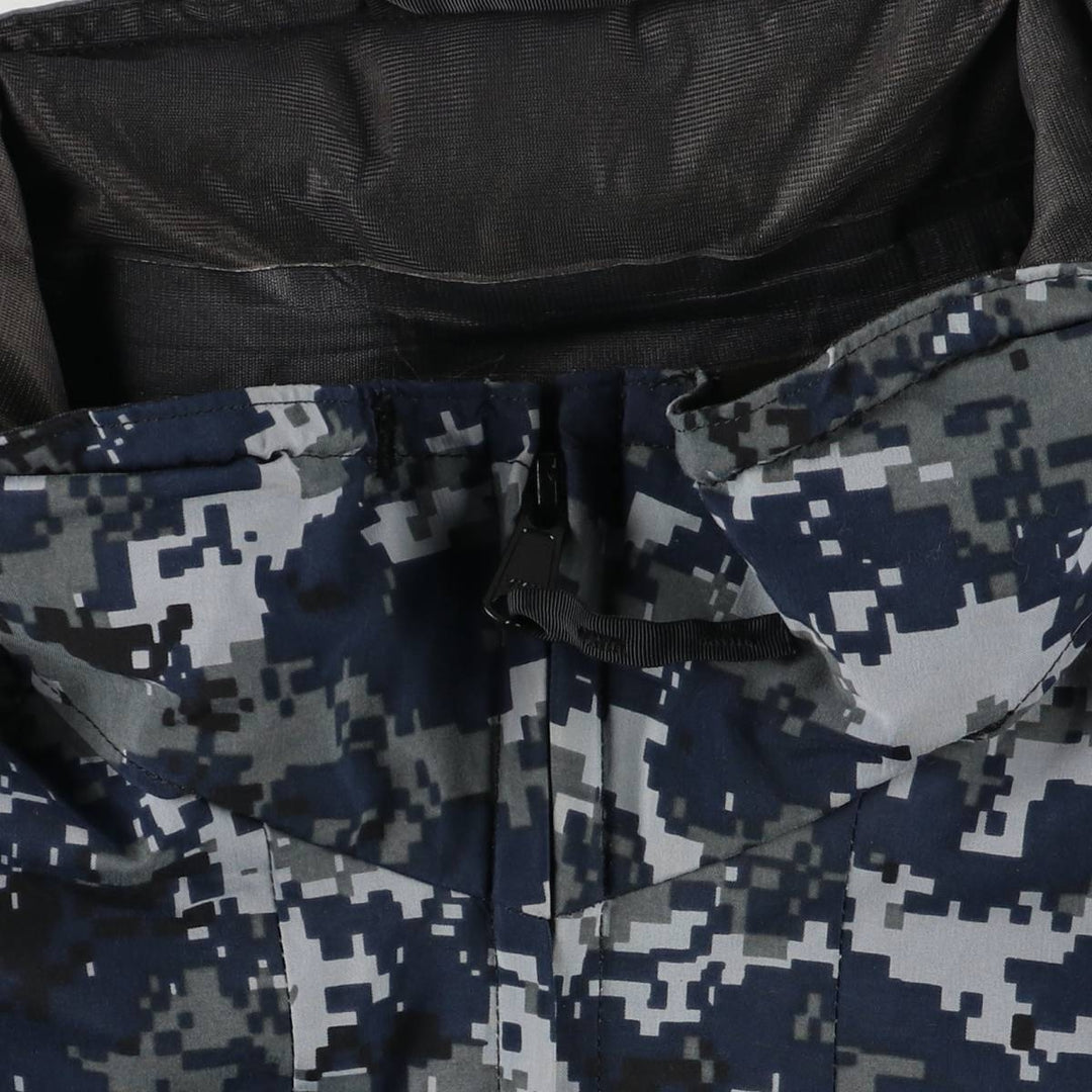 Authentic 2000'S US military camouflage pattern NWU digital camo military Gore-Tex parka, made in the USA, size X-LARGE-REGULAR, equivalent to men's XL Nylon navy blue type Vintage Second Hand