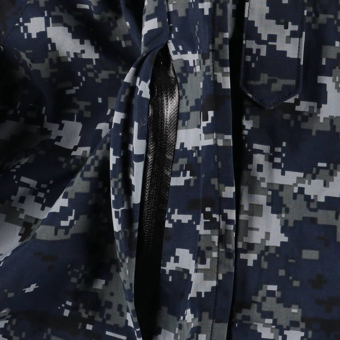 Authentic 2000'S US military camouflage pattern NWU digital camo military Gore-Tex parka, made in the USA, size X-LARGE-REGULAR, equivalent to men's XL Nylon navy blue type Vintage Second Hand