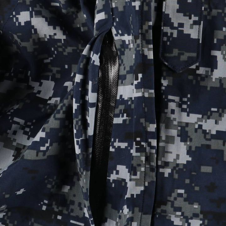 Authentic 2000'S US military camouflage pattern NWU digital camo military Gore-Tex parka, made in the USA, size X-LARGE-REGULAR, equivalent to men's XL Nylon navy blue type Vintage Second Hand