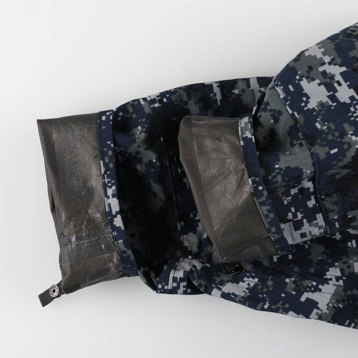 Authentic 2000'S US military camouflage pattern NWU digital camo military Gore-Tex parka, made in the USA, size X-LARGE-REGULAR, equivalent to men's XL Nylon navy blue type Vintage Second Hand