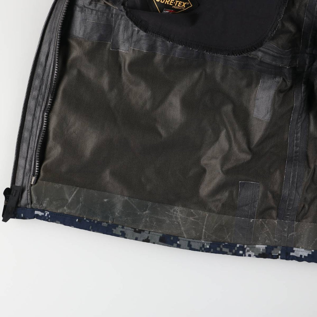 Authentic 2000'S US military camouflage pattern NWU digital camo military Gore-Tex parka, made in the USA, size X-LARGE-REGULAR, equivalent to men's XL Nylon navy blue type Vintage Second Hand