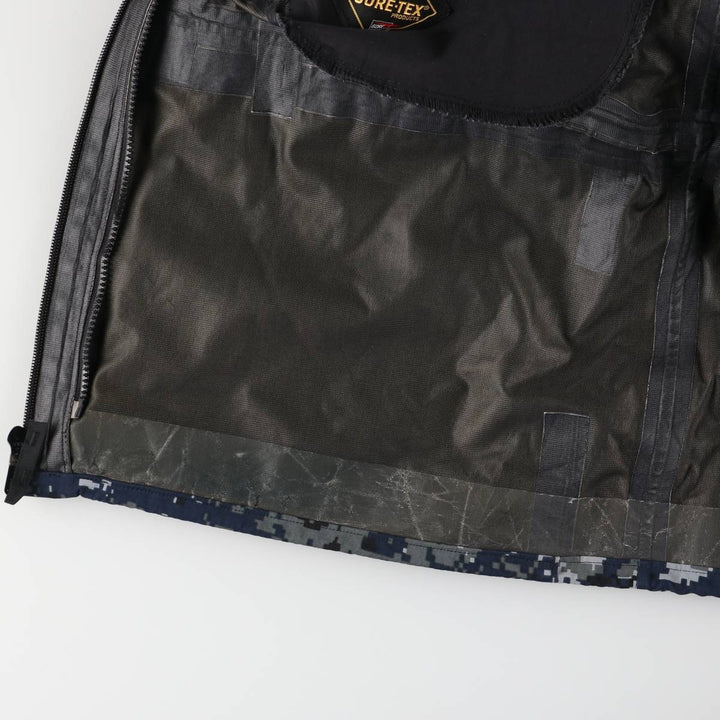 Authentic 2000'S US military camouflage pattern NWU digital camo military Gore-Tex parka, made in the USA, size X-LARGE-REGULAR, equivalent to men's XL Nylon navy blue type Vintage Second Hand