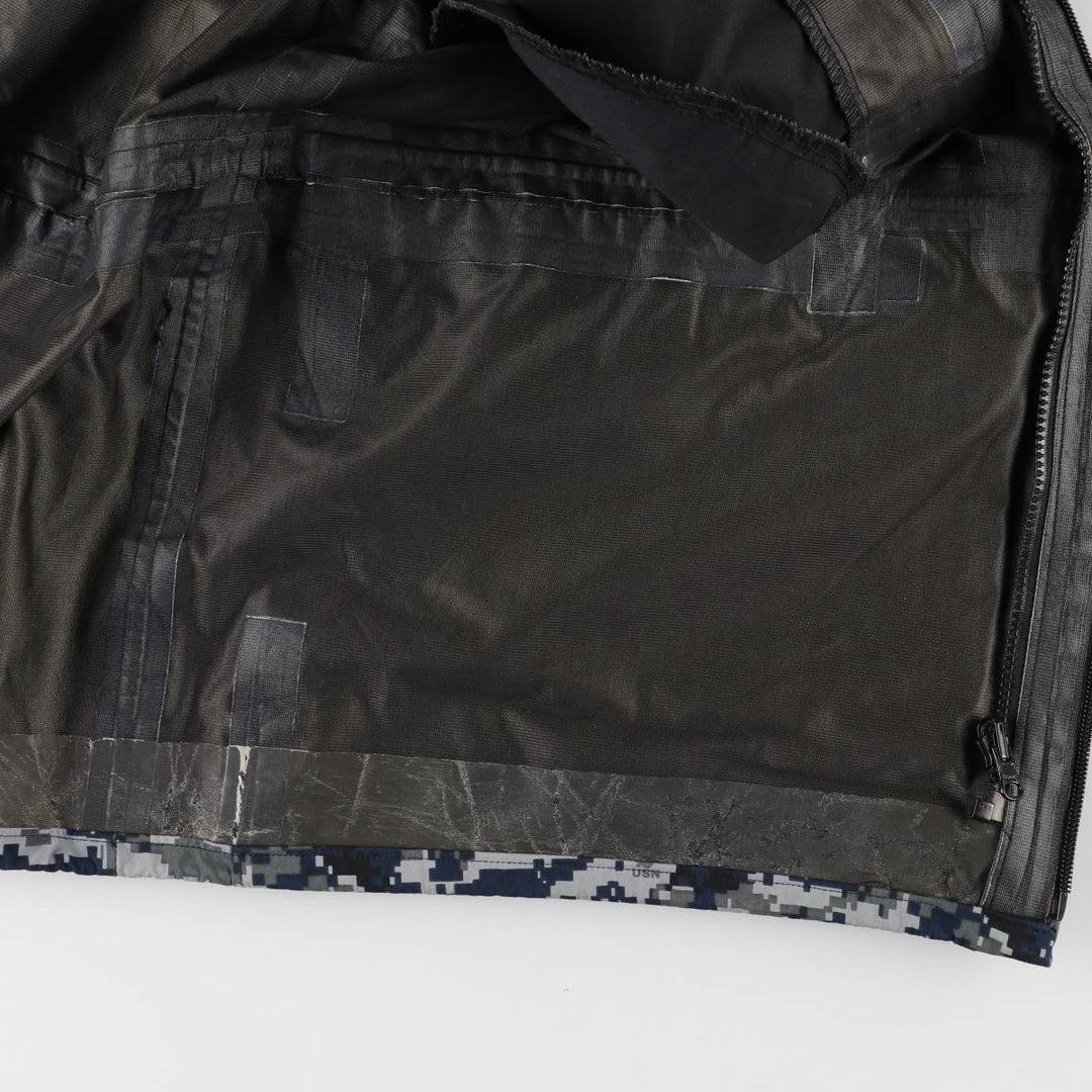 Authentic 2000'S US military camouflage pattern NWU digital camo military Gore-Tex parka, made in the USA, size X-LARGE-REGULAR, equivalent to men's XL Nylon navy blue type Vintage Second Hand