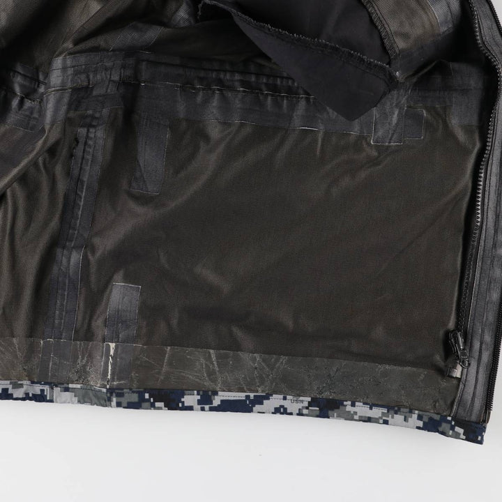 Authentic 2000'S US military camouflage pattern NWU digital camo military Gore-Tex parka, made in the USA, size X-LARGE-REGULAR, equivalent to men's XL Nylon navy blue type Vintage Second Hand