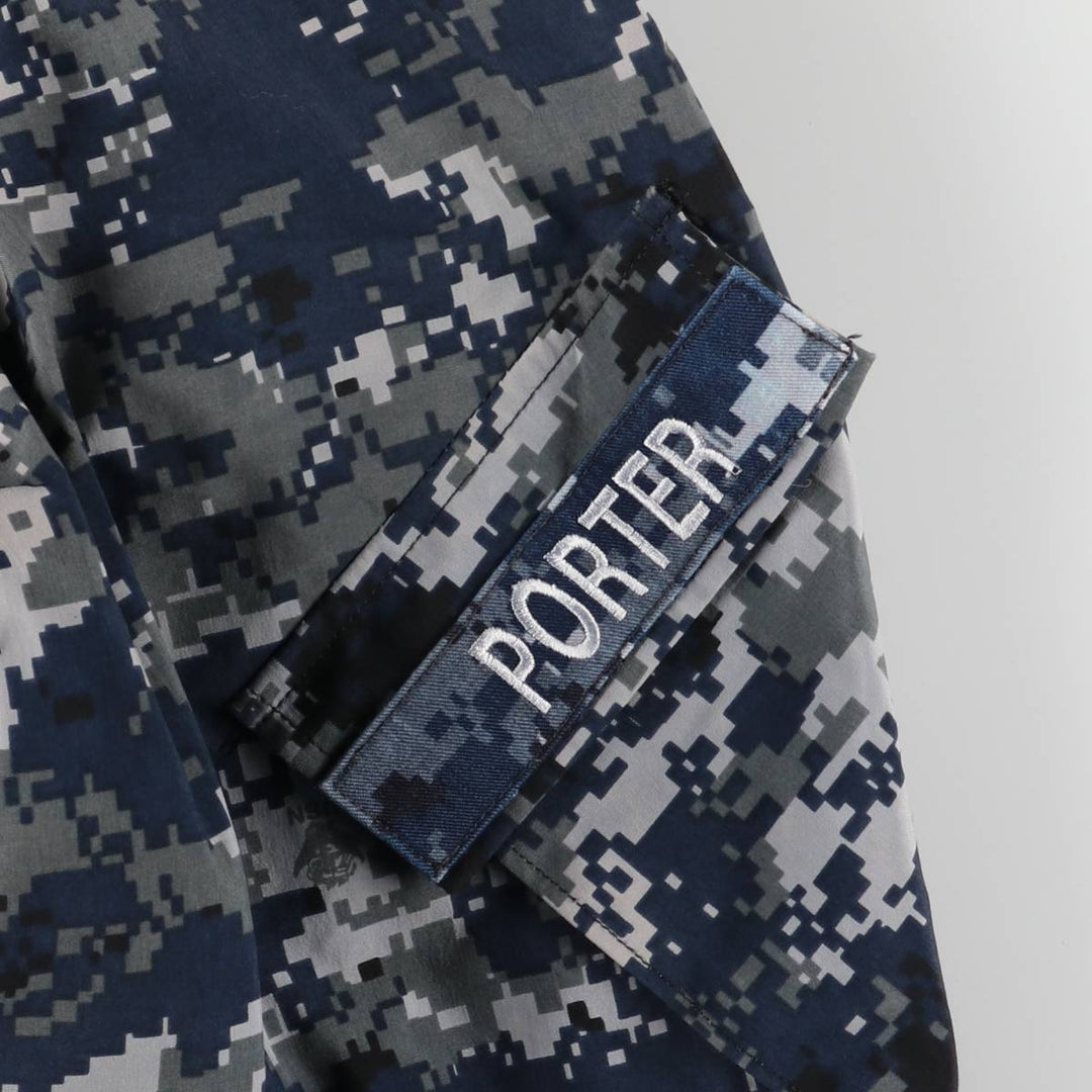 Authentic 2000'S US military camouflage pattern NWU digital camo military Gore-Tex parka, made in the USA, MEDIUM-X-LONG, equivalent to a men's M. Nylon navy blue type Vintage Second Hand