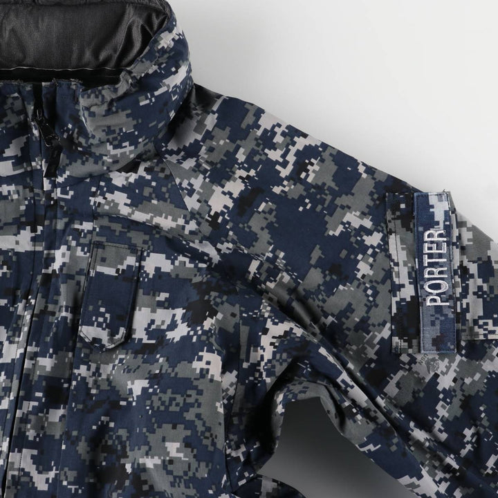 Authentic 2000'S US military camouflage pattern NWU digital camo military Gore-Tex parka, made in the USA, MEDIUM-X-LONG, equivalent to a men's M. Nylon navy blue type Vintage Second Hand