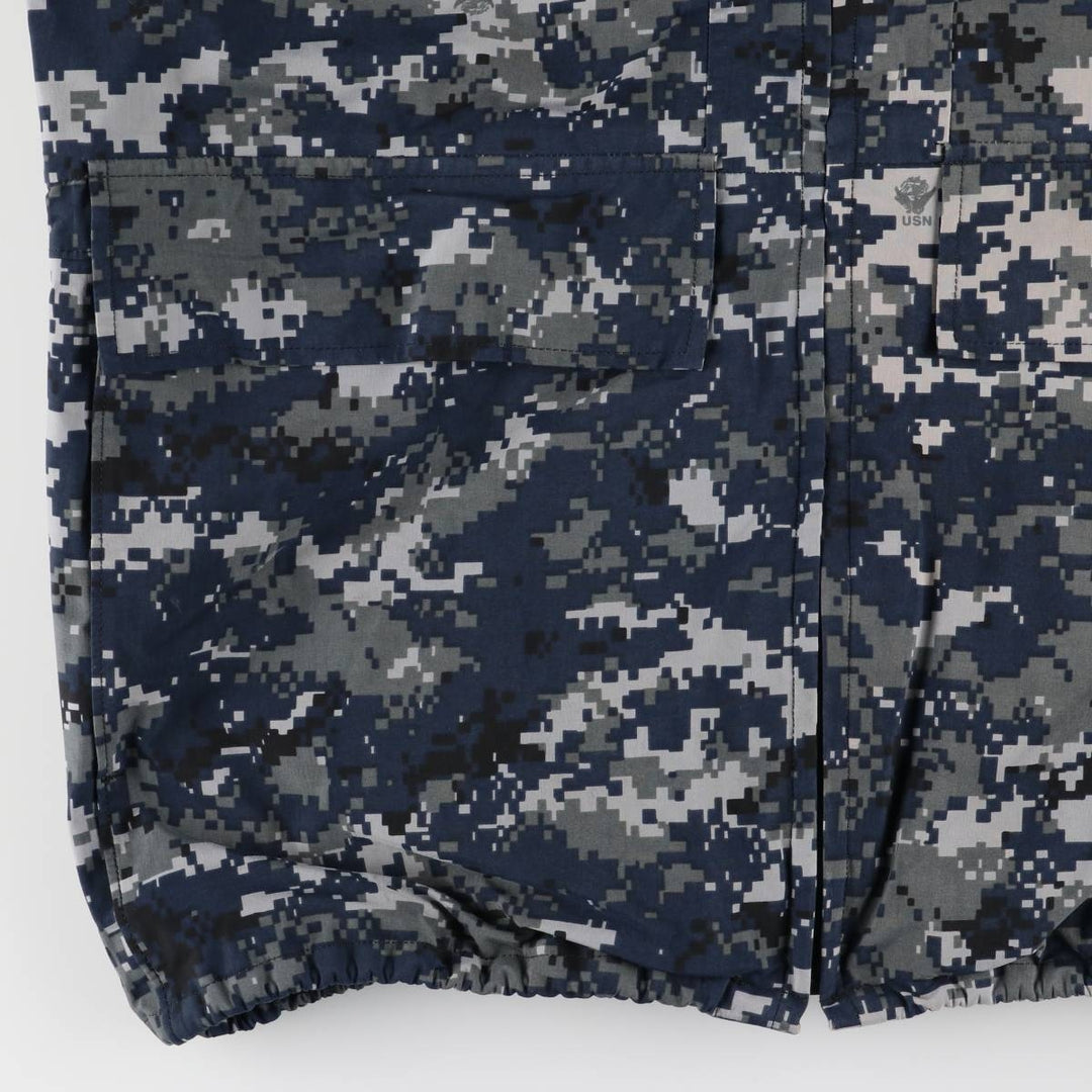 Authentic 2000'S US military camouflage pattern NWU digital camo military Gore-Tex parka, made in the USA, MEDIUM-X-LONG, equivalent to a men's M. Nylon navy blue type Vintage Second Hand