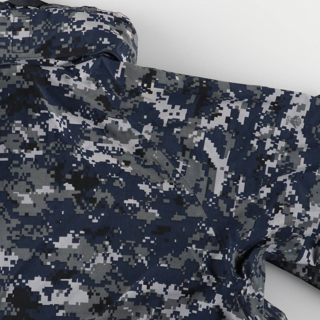Authentic 2000'S US military camouflage pattern NWU digital camo military Gore-Tex parka, made in the USA, MEDIUM-X-LONG, equivalent to a men's M. Nylon navy blue type Vintage Second Hand