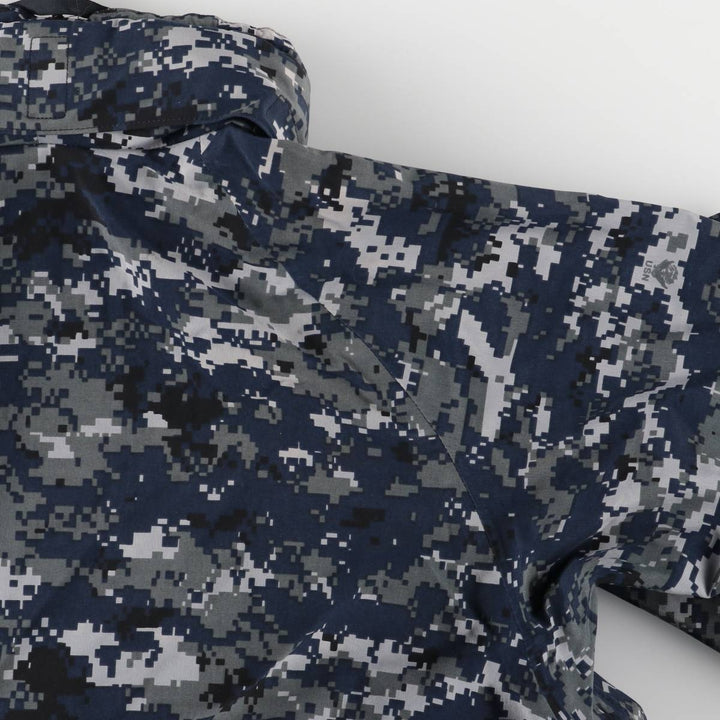 Authentic 2000'S US military camouflage pattern NWU digital camo military Gore-Tex parka, made in the USA, MEDIUM-X-LONG, equivalent to a men's M. Nylon navy blue type Vintage Second Hand