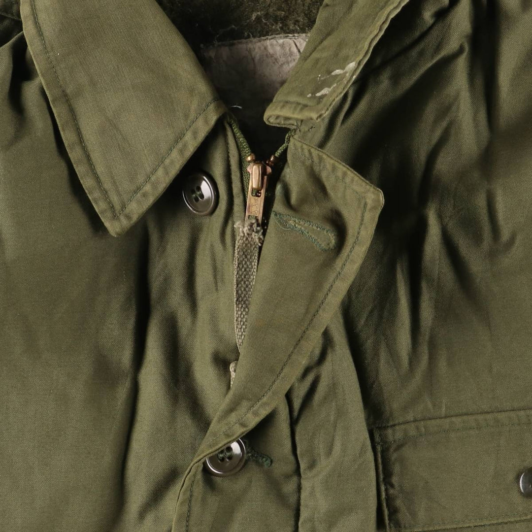 US Navy A-2 Deck Jacket with Back Stencil, Men's Size Medium unclear Khaki type Vintage Second Hand