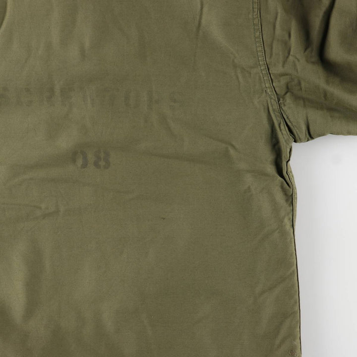 US Navy A-2 Deck Jacket with Back Stencil, Men's Size Medium unclear Khaki type Vintage Second Hand