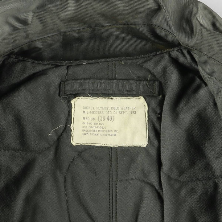 70's US military actual product CWU-45 Aromatic polyamide Khaki type Vintage Second Hand