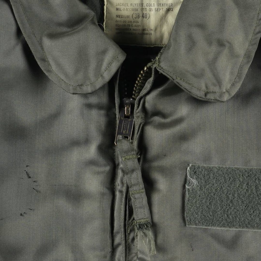 70's US military actual product CWU-45 Aromatic polyamide Khaki type Vintage Second Hand