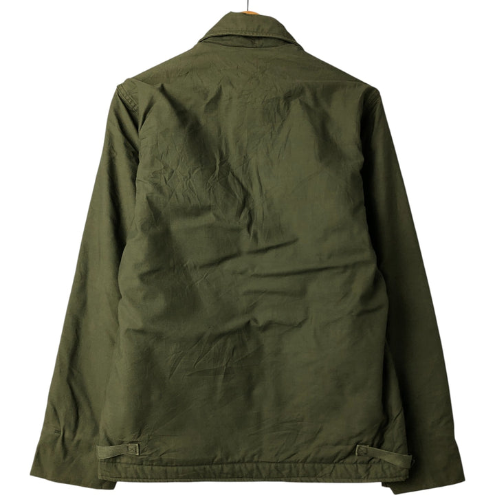 Authentic 1970'S US Navy A-2 Military Deck Jacket, Made in USA, Small (34-36), Men's Size Small, Vintage Nylon Khaki type Vintage Second Hand