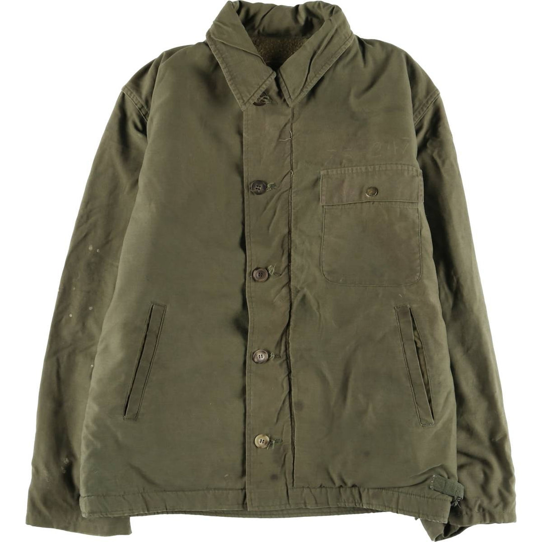 A-2 Military Deck Jacket, Men's Size M unclear Khaki type Vintage Second Hand