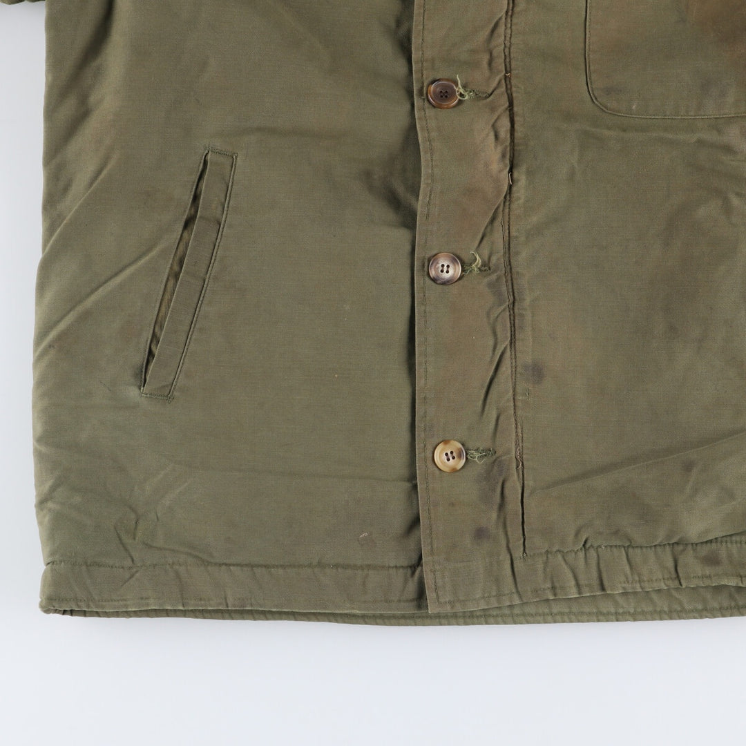 A-2 Military Deck Jacket, Men's Size M unclear Khaki type Vintage Second Hand