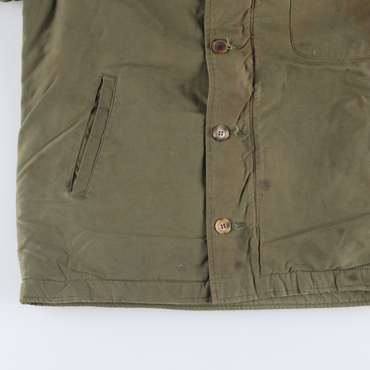 A-2 Military Deck Jacket, Men's Size M unclear Khaki type Vintage Second Hand