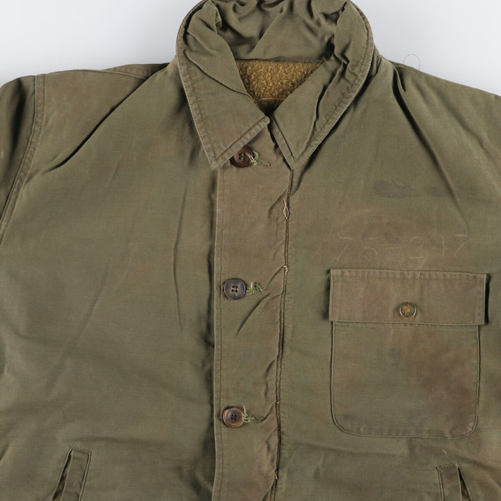 A-2 Military Deck Jacket, Men's Size M unclear Khaki type Vintage Second Hand