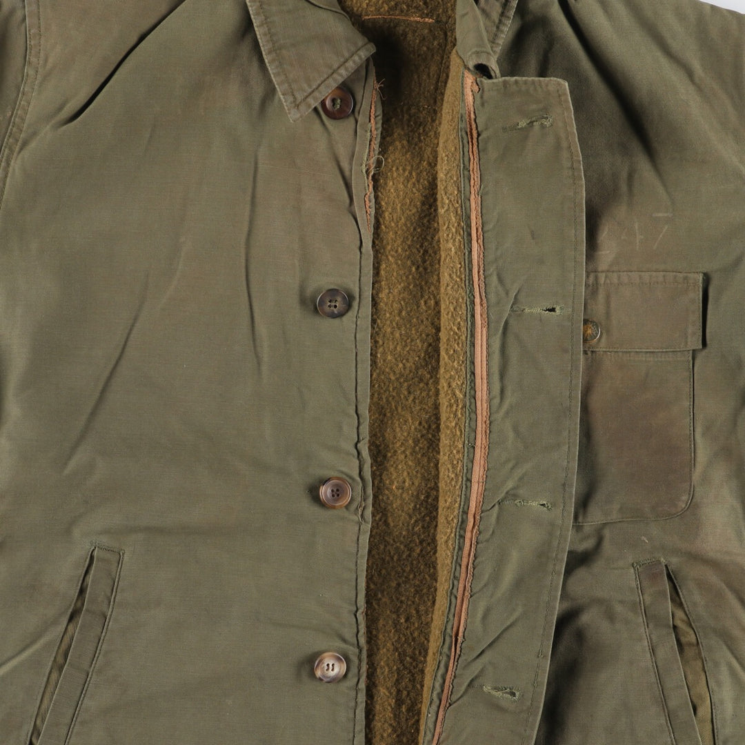 A-2 Military Deck Jacket, Men's Size M unclear Khaki type Vintage Second Hand