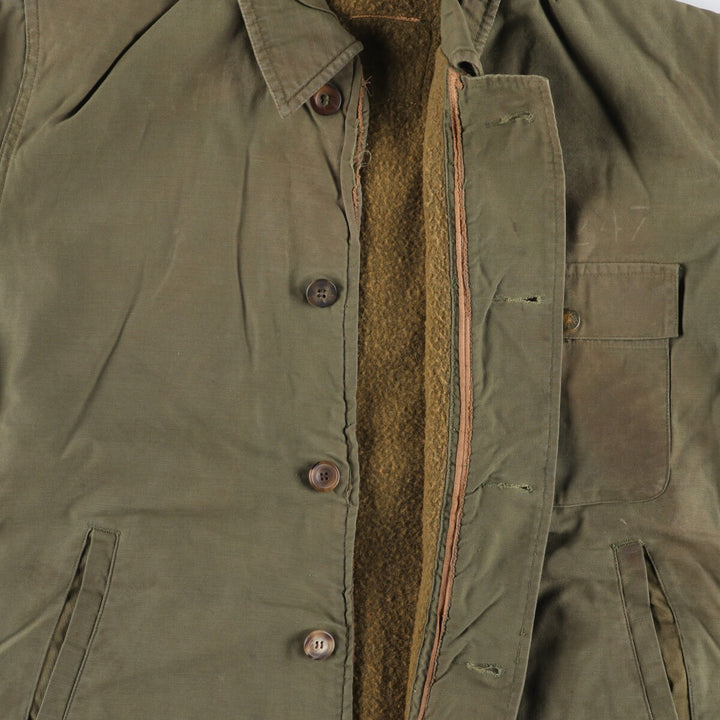A-2 Military Deck Jacket, Men's Size M unclear Khaki type Vintage Second Hand